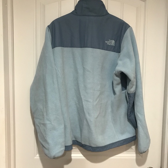 Women’s North Face Full Zip Fleece Polar Tech Blue & Gray Jacket - Size Large - Picture 2 of 7